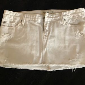 AF White Denim Mini Skirt